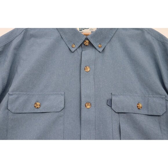 Duluth 2XL Tall Tri Vent Relaxed Fit Blue Short Sleeve Button-Up Shirt - Picture 6 of 12